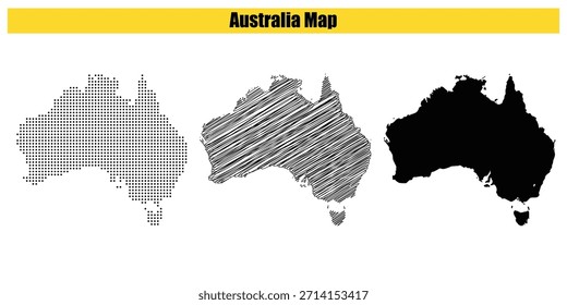 Punto medio, bosquejo, mapa, silueta, Ilustración vectorial