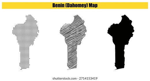 Punto medio, bosquejo, mapa, silueta, Ilustración vectorial