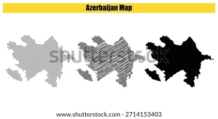 Halftone Dotted, Sketch, Map, Silhouette, Vector illustration