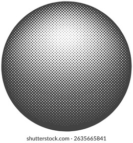 Halftone Dotted and Spiral Circle Element. Abstract Round Gradient Dot. Pop Art Texture. Geometric Frame and Logo on Transparent Background