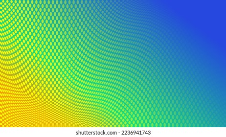 Halftone dotted wave gradient colorful pattern abstract background