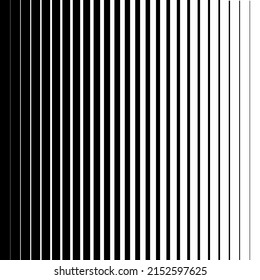 Halftone drawing of a vertical line from thick to thin. Vector illustration.	
