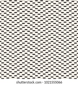 Halftone Edgy Lines Mosaic Endless Stylish Texture. Abstract Geometric Background Design. Vector Seamless Black and White Pattern.