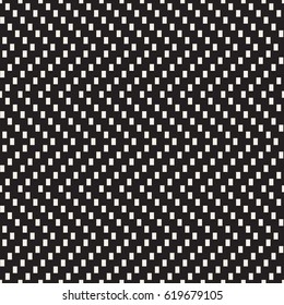 Halftone Edgy Lines Mosaic Endless Stylish Texture. Vector Seamless Black and White Pattern