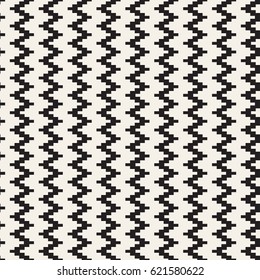Halftone Edgy Lines Mosaic Endless Stylish Texture. Vector Seamless Black and White Pattern