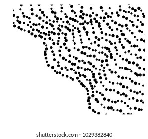 Halftone effect background with place for your text. Abstract geometric shape texture. Background made with dots