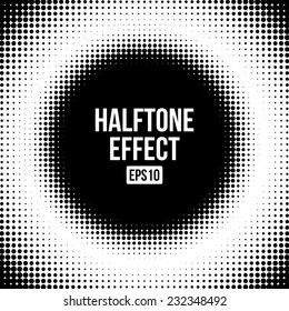 Halftone Effect Background. Vector illustration 