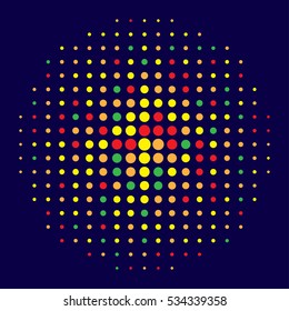 halftone effect bright dots background. vector