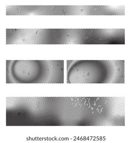 Halftone Effect to Decorate. Design Assets Vector.