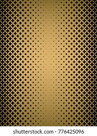 halftone effect gradients, gold and black vector background