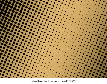 halftone effect gradients, gold and black vector background
