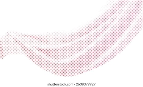Halftone effect of a loose fabric cloth for retro modern background