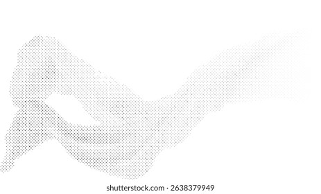 Halftone effect of a loose fabric cloth for retro modern background
