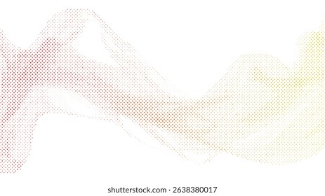 Halftone effect of a loose fabric cloth for retro modern background