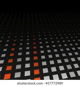 Halftone effect squares. Abstract pattern. Vector geometric monochrome abstract background. Dotted classic ornament.