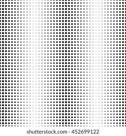 Halftone effect squares. Abstract seamless pattern. Vector geometric monochrome abstract background.
