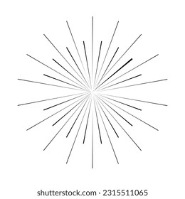 Halftone effect Sunburst line Vector design