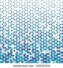 Halftone effect triangle mosaic pattern background blue colour