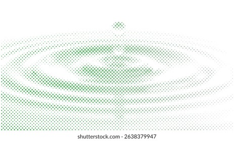 Halftone effect of water ripples for retro modern conservation sustainability background