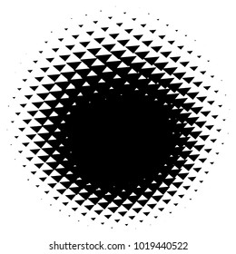 Halftone element. Abstract geometric graphic with half-tone pattern
