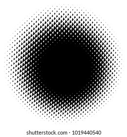 Halftone element. Abstract geometric graphic with half-tone pattern