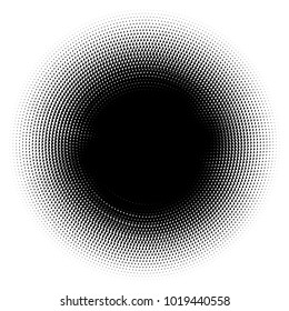 Halftone element. Abstract geometric graphic with half-tone pattern