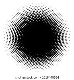 Halftone element. Abstract geometric graphic with half-tone pattern
