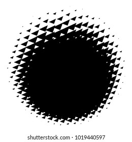 Halftone element. Abstract geometric graphic with half-tone pattern