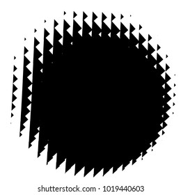 Halftone element. Abstract geometric graphic with half-tone pattern