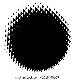 Halftone element. Abstract geometric graphic with half-tone pattern