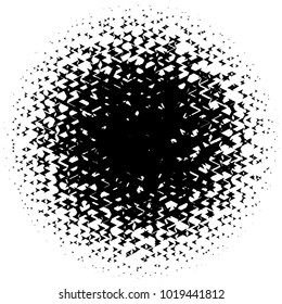 Halftone element. Abstract geometric graphic with half-tone pattern