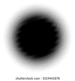 Halftone element. Abstract geometric graphic with half-tone pattern