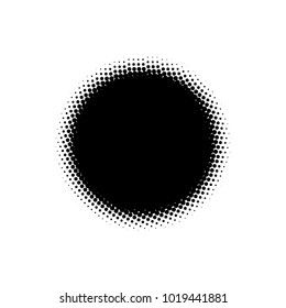 Halftone element. Abstract geometric graphic with half-tone pattern