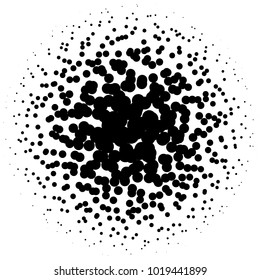 Halftone element. Abstract geometric graphic with half-tone pattern