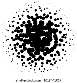 Halftone element. Abstract geometric graphic with half-tone pattern