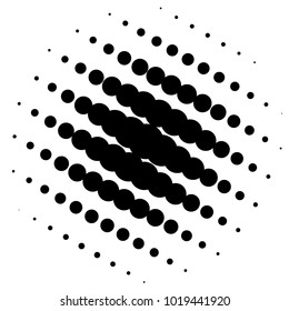 Halftone element. Abstract geometric graphic with half-tone pattern