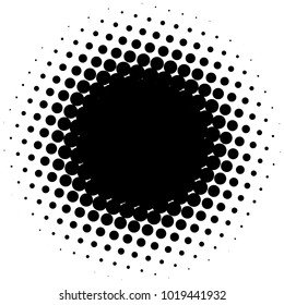 Halftone element. Abstract geometric graphic with half-tone pattern