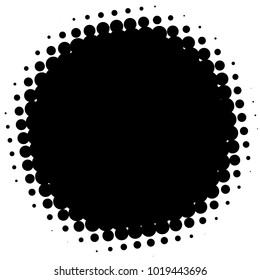Halftone element. Abstract geometric graphic with half-tone pattern