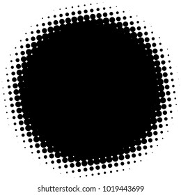 Halftone element. Abstract geometric graphic with half-tone pattern