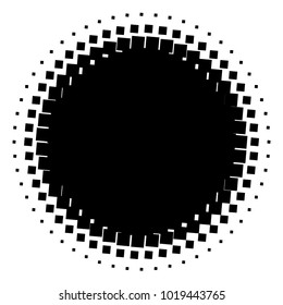 Halftone element. Abstract geometric graphic with half-tone pattern