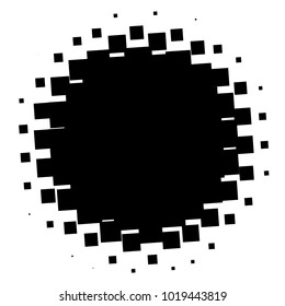 Halftone element. Abstract geometric graphic with half-tone pattern