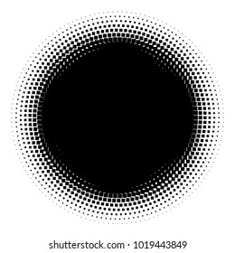 Halftone element. Abstract geometric graphic with half-tone pattern