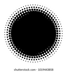 Halftone element. Abstract geometric graphic with half-tone pattern