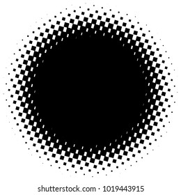 Halftone element. Abstract geometric graphic with half-tone pattern