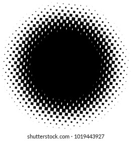 Halftone element. Abstract geometric graphic with half-tone pattern