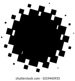 Halftone element. Abstract geometric graphic with half-tone pattern