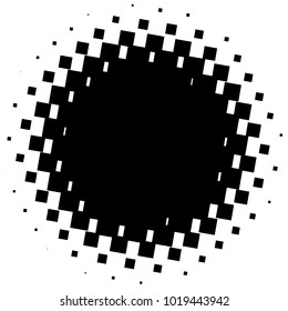 Halftone element. Abstract geometric graphic with half-tone pattern