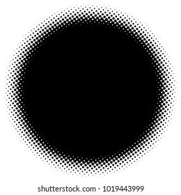 Halftone element. Abstract geometric graphic with half-tone pattern