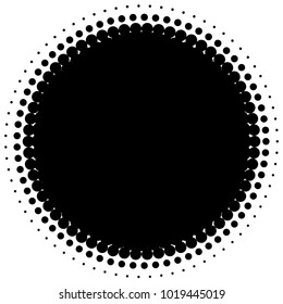 Halftone element. Abstract geometric graphic with half-tone pattern