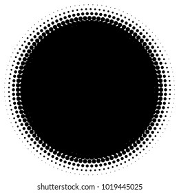 Halftone element. Abstract geometric graphic with half-tone pattern